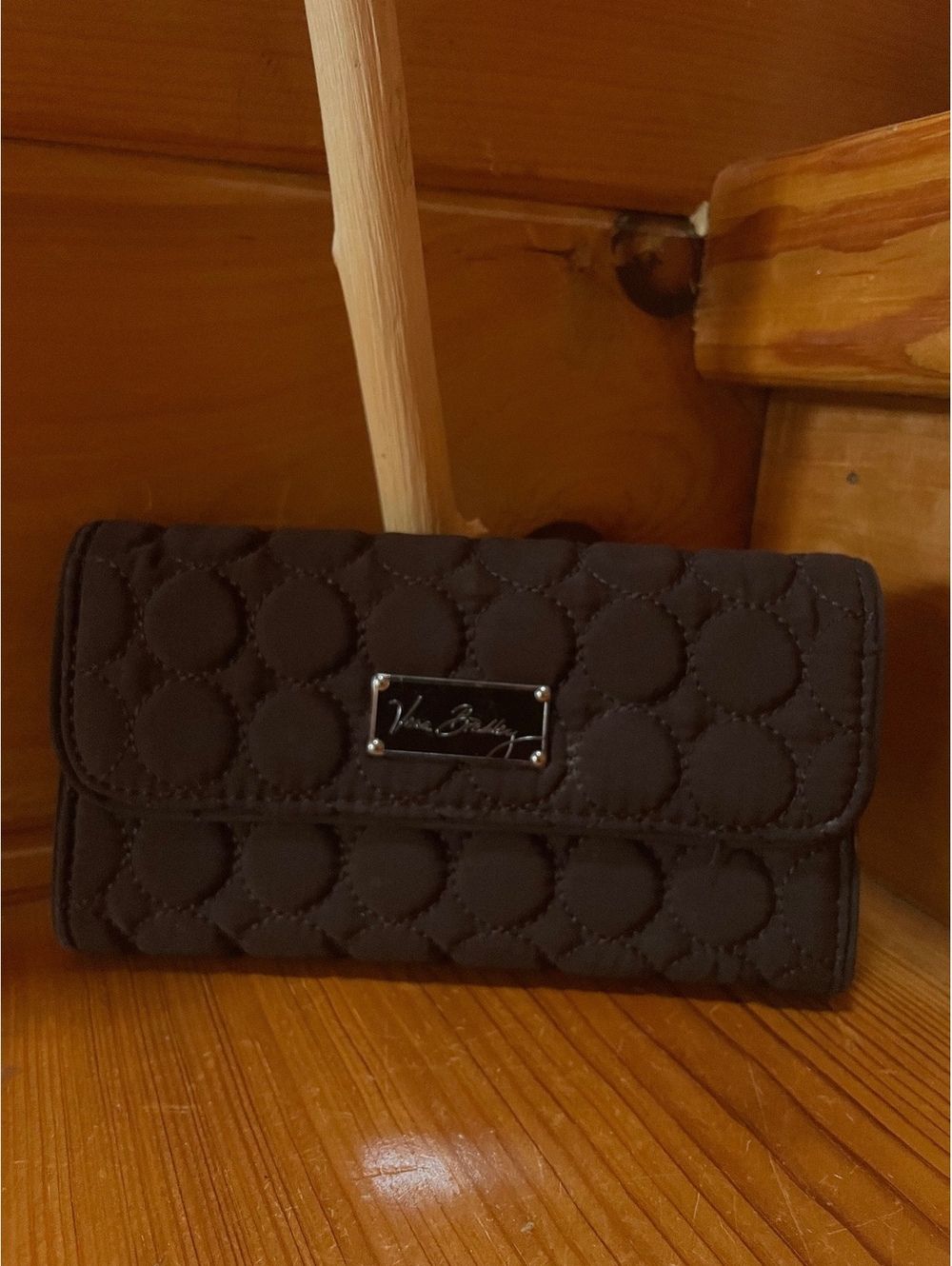 Vera Bradley Brown quilted wallet
